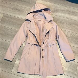 Elegant Light Pink Trench Coat